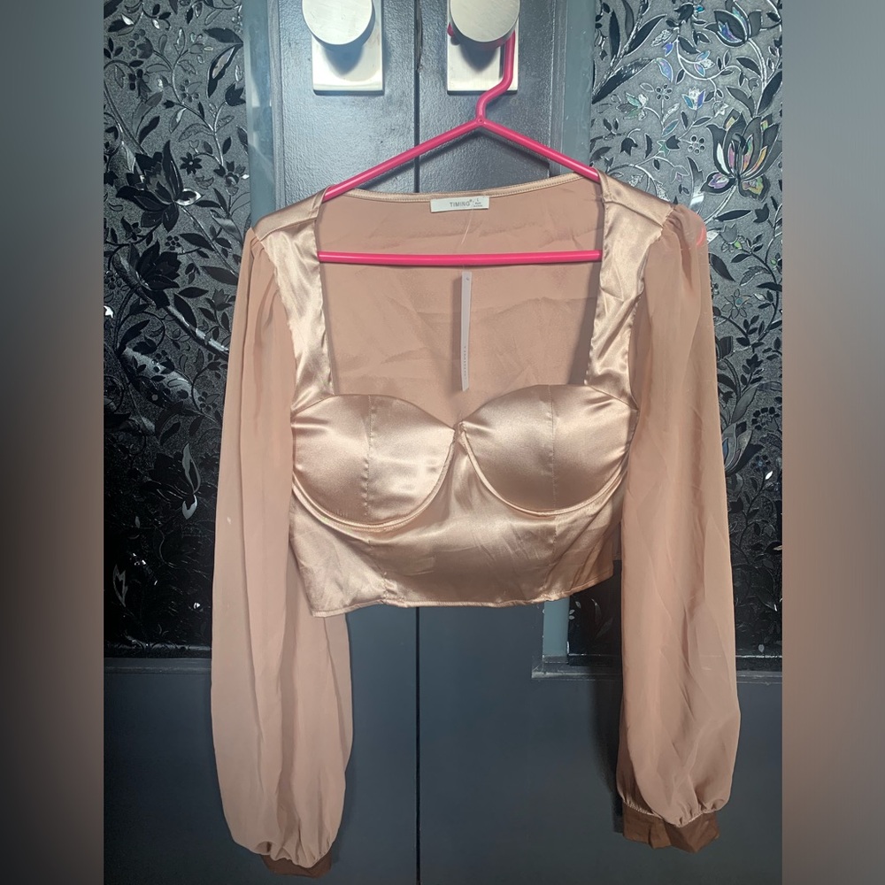 Timing Los Angeles | Satin Bustier Corset Top